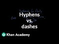Distinguishing Hyphens and Dashes
