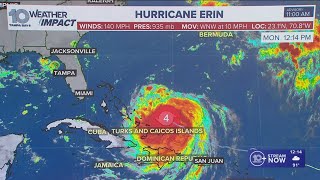 Tracking the tropics: Hurricane Erin at Category 4 strength, second disturbance trying to develop