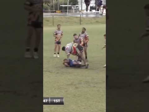 150kg Kid Jumps On Top Of Someone Run It Straight #rugby