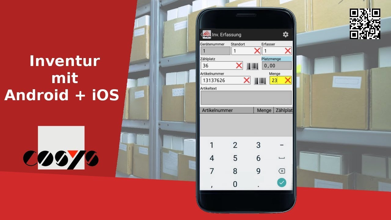 Inventur einfach mit dem Smartphone machen - COSYS Cloud Inventur App für Android und iOS