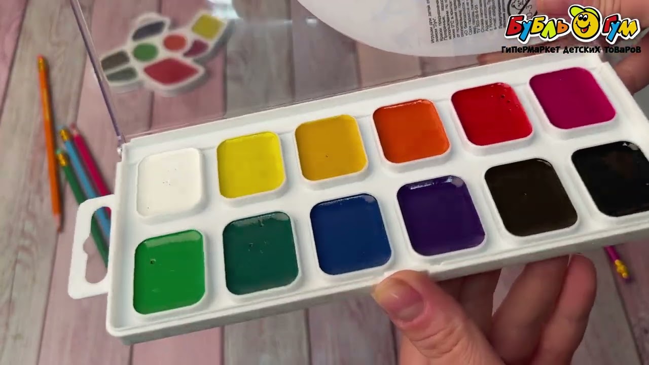 Акварель Луч 12цветов - видео Акварель Луч 12цветов - видео