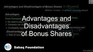 Advantages and Disadvantages of Bonus Shares
