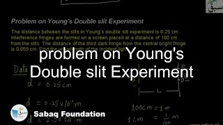 problem on Young's Double slit Experiment