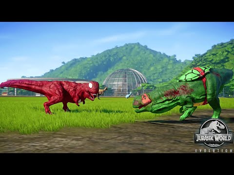 Maximum Carnage vs. Ninja Raphael in Jurassic World Evolution