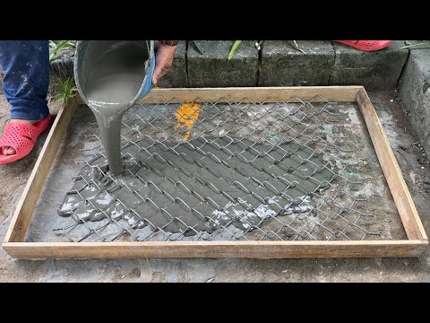 Great ideas from Cement and Iron Mesh. DIY Coffee Table and Chairs At Home