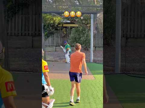 Insane spin delivery! 😳 (on custom spin pitch) batsman dumbfounded 😂 #cricket