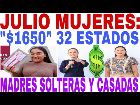 MUJERES  JULIO REGISTRO $1650 Y CALENDARIO  APELLIDO  ADULTOS MAYORES 65 66 67 68  $6200 Y $12400