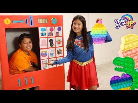 Máquina de vendas gigante de Fidget Toys Maria Clara e JP | Giant Vending Machine Fidget toys