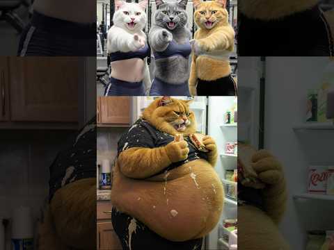 اتنمروا علي القطة مياو في فرحها😭علشان تخينة😱مش هتتوقع جوزها عمل فيها أي💔#shorts #cat #ai