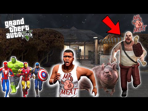 Franklin and Avengers VS Mr Meat Escape from House | Mr Meat 1 | GTA V AVENGERS | A.K GAME WORLD