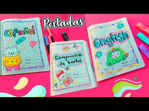 4 Ideas de portadas para cuadernos 🤩