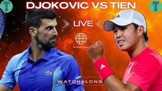 Novak Djokovic vs Learner Tien | US Open 2025 Round 1 | LIVE TENNIS WATCHALONG