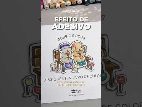 Bora fazer efeito de adesivo no Bobbie Goods? 💜 #bobbiegoods #tutorial #desenho #arte #marcadores