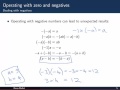 Operations with Zero and Negative Numbers