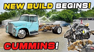 FORGOTTEN 1963 IH Loadstar gets CUMMINS, Semi Wheels, and 2008 GM Chassis Swap. The Build Begins!