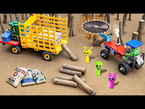Cold Storm Hits Farm! Build a Mini Tractor & Saw to Cut Firewood ❄️🔥