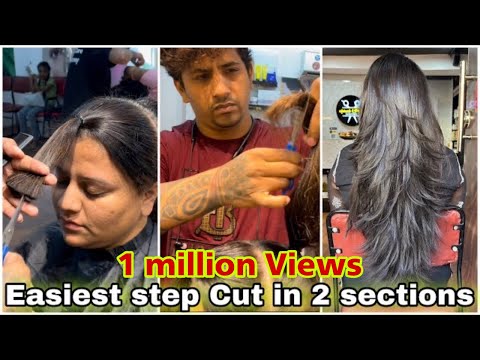 सबसे आसान Step Hair cut कैसे करे/Multi step hair cut/step by step/in 5 min/for beginners/tutorial