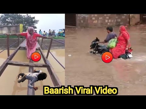 बारिश में लोग परेशान, Baarish Viral video