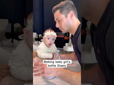 Dad Makes Baby Bottle in SLOW MOTION..🐢
