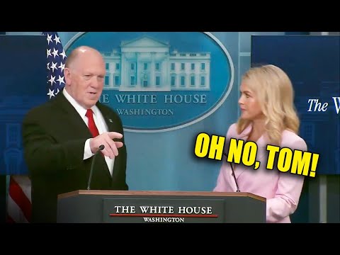 Watch Leavitt VISIBLY PANIC as Tom Homan F***S IT ALL UP!