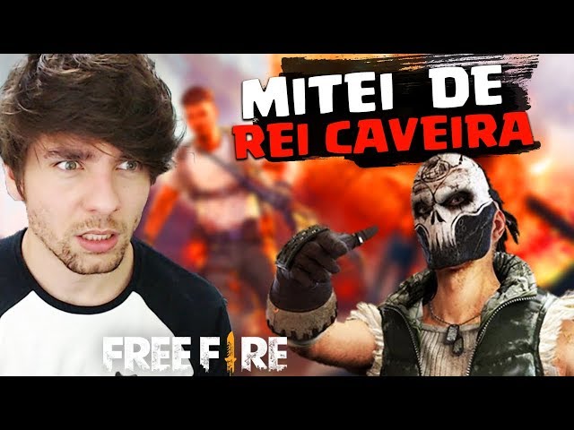 COMPREI A LENDÁRIA SKIN REI CAVEIRA E MITEI NA RANQUEADA! - FREE FIRE BATTLEGROUNDS