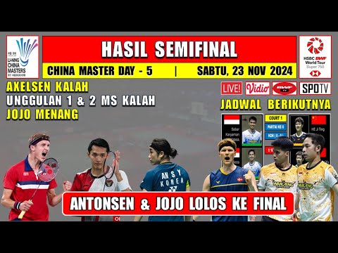 Hasil Semifinal China Master 2024 Hari Ini ~ AXELSEN Kalah ~ JOJO & ANTONSEN Lolos Ke Final