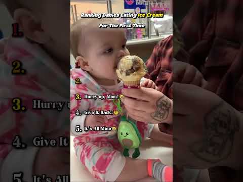 BAbies trying ice cream for the first time 😂 #cutekids