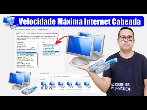 Como saber qual velocidade Máxima da placa de rede  Cabeada 10, 100 ou 1000 Mbps