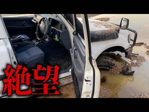ランクルがスタック！女性ドライバーが救おうとするも更にスタック！！【Jeep Wrangler／ランクル／プラド／PRADO／ラングラー／ルビコン／ジムニー】