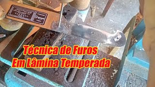 Técnica de Furo em Lâmina Temperada Para fixação do cabo