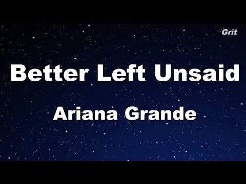 Better Left Unsaid – Ariana Grande Karaoke【Guide Melody】