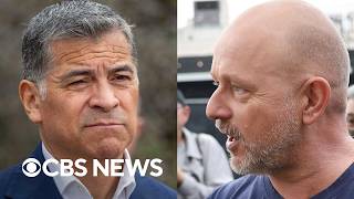 YouTube video thumbnail: Becerra, Hilton Debate Affordability, Immigration in Race for California Governor's Seat
