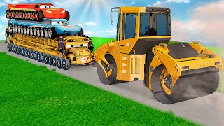 GAME of PIXAR CARS! PLANTS vs ZOMBIE, ANGRY BIRDS with LIGHTNING MCQUEEN in BeamNG.drive!