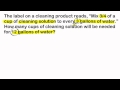 Cleaning Solution and Water Ratios