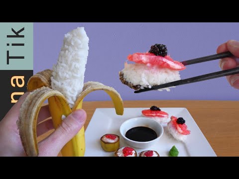 🍌 Sushi or Fruit?! My Taste Buds Are Confused… (ASMR Eating Sounds, No Talking) 🍣