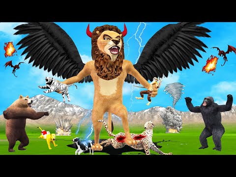 Giant Amazing Lion & Tiger War Story। बरसों बाद शुरू हुई खूनी जंग। Vishaal sher । Hindi  Story