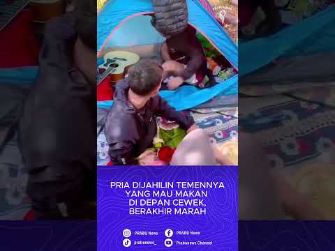 Pria Jahilin Temennya Yang Mau Makan Di Depan Cewek, Berakhir Marah