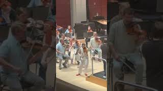 From today's rehearsal: Guest violinist Maria Ioudenitch performs Barber's Violin Concerto