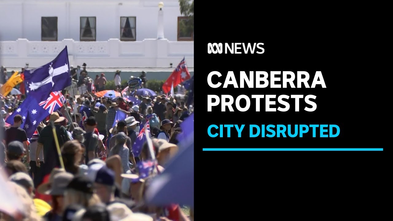 Thousands in Canberra Protest COVID-19 Vaccine Mandates
