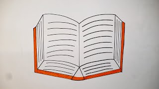 Cara Menggambar Buku Terbuka Mudah