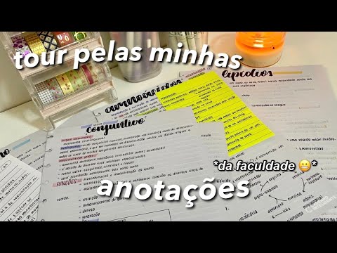 TOUR PELAS MINHAS ANOTAÇÕES DO 1º PERÍODO DA FACULDADE ✨🎀