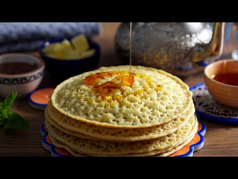 Clatite marocane (Baghrir) cu 1000 de gauri, pufoase și delicioase, exact ca in Maroc!
