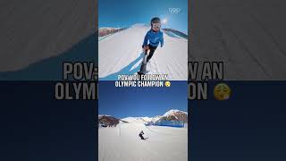 When keeping up becomes the workout. 😅 #Olympics #WinterOlympics