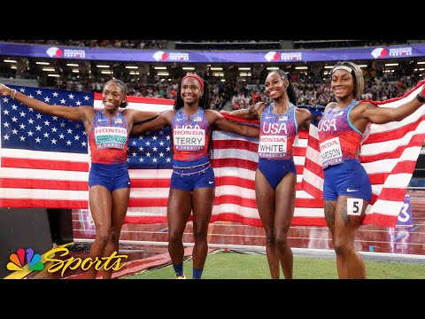 Team USA's golden women's 4x100m team recap thrilling world championship final in Tokyo | NBC Sports