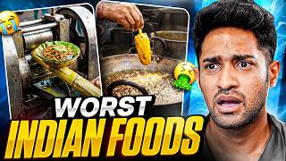 WORST INDIAN STREET FOODS! 🤮 (Ice Cream Pakora & Noodle Juice!)