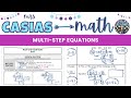Solving Multi-Step Equations with Variables and Distributive Property