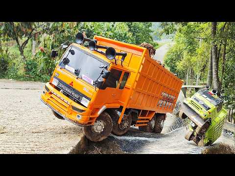 KAPTEN OLENG Truk Hino 500 ENGKEL Senggol Truk Fuso 220Ps TERBALIK Truk Laka Lintas Rc Handmade
