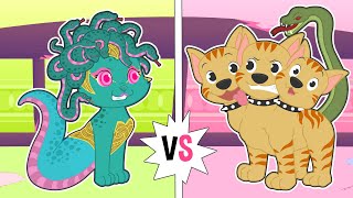 BABY PETS 🏛️🐲 Discover the Mythical Creatures Medusa and Cerberus with Kira and Max