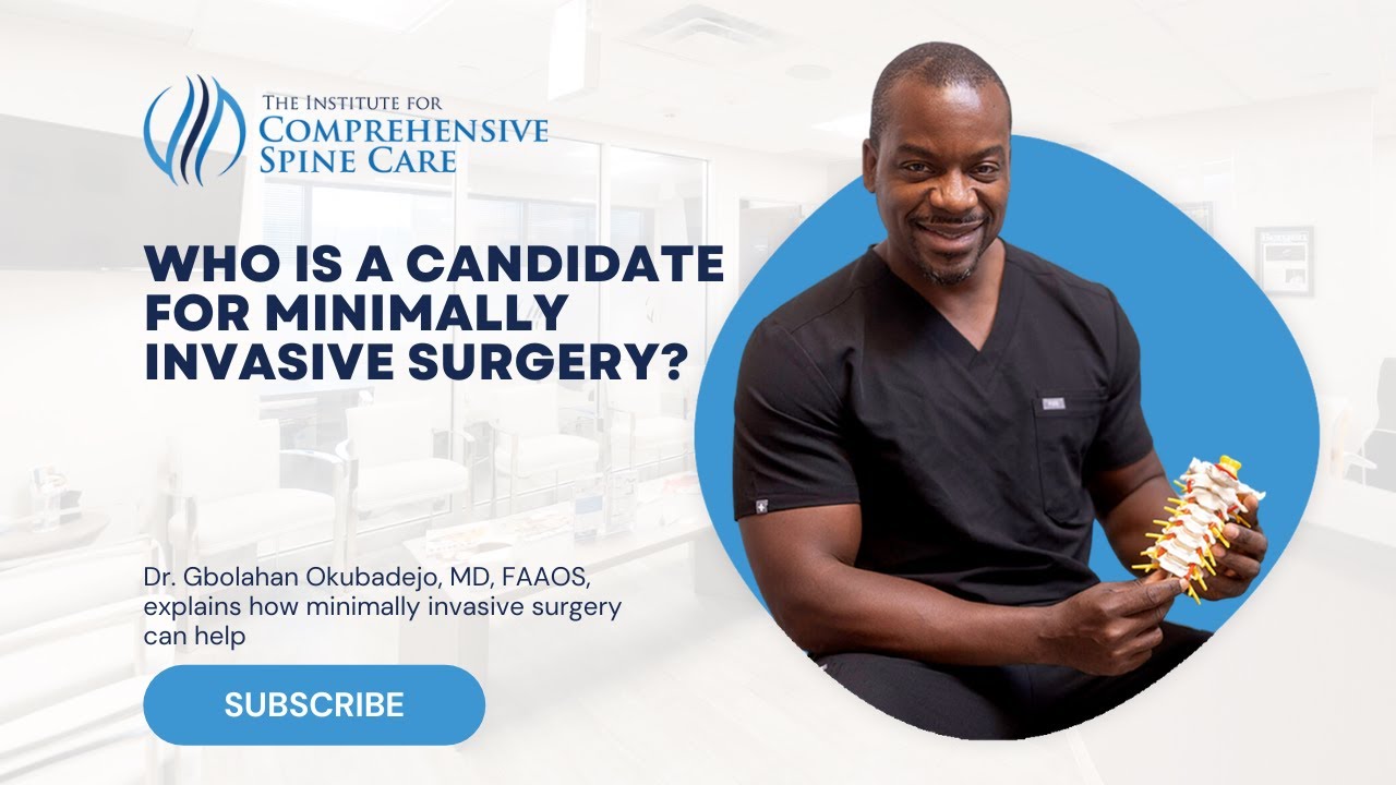 Doctor discussing minimally invasive surgery candidates.