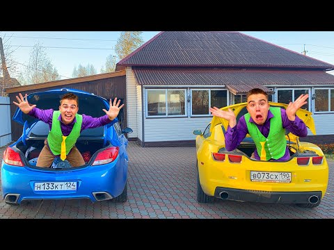 Firefighter on Roof Tries to Wash Camaro with Jet Hose - Family ChaosComedy Video